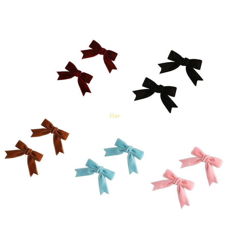 Kẹp Tóc Màu Trơn Chống Trượt Phong Cách Lolita Cho Bé Gái