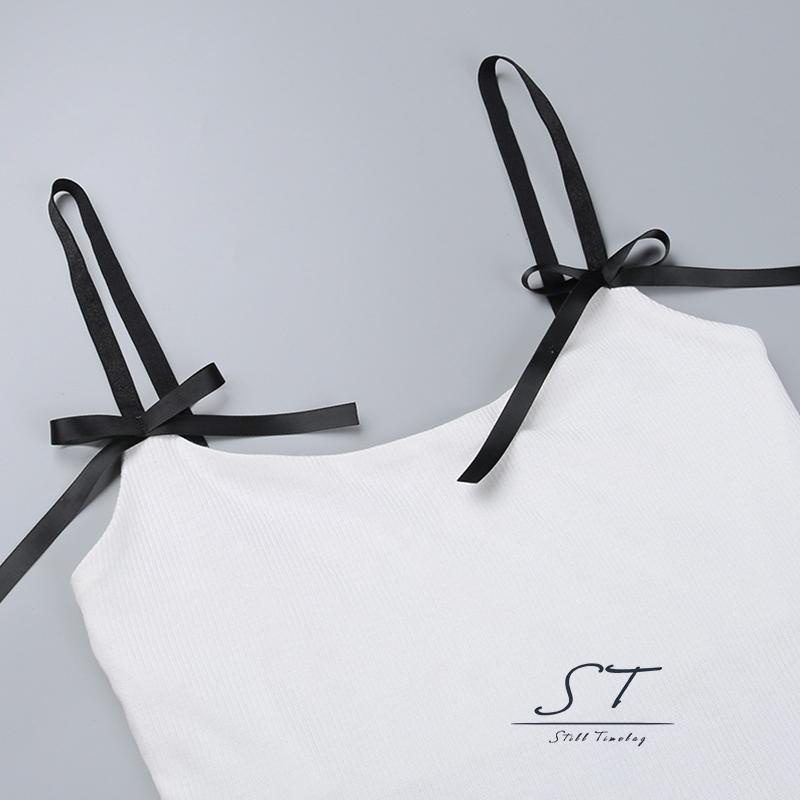 Áo Hai Dây CY03 Màu Sắc Tương Phản Thời Trang Mùa Hè Cho Nữ