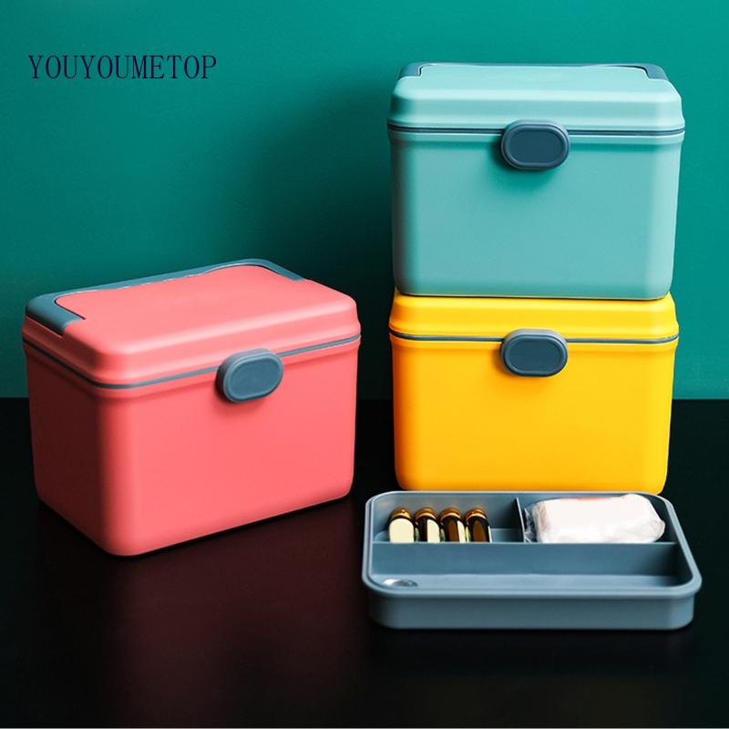 Youyo Hộp Nhựa Sức Chứa Lớn Đựng Thuốc Sơ Cứu Khẩn Cấp Đa Năng Cho Gia Đình