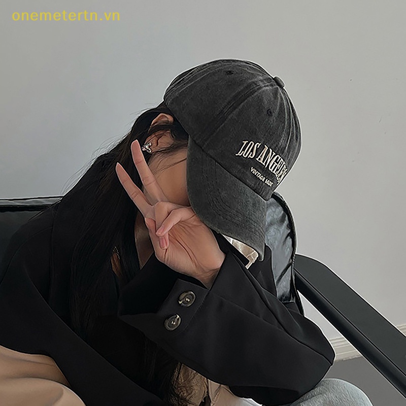 Mũ Lưỡi Trai Chất Liệu Cotton Mềm In Chữ Phong Cách Retro Thời Trang Mùa Xuân Hè Dành Cho Nữ