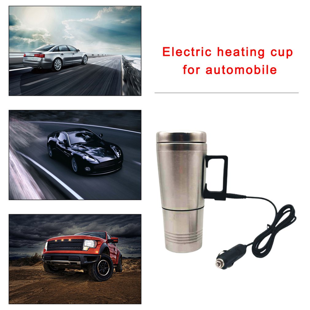 24V Car Electric Safe Heating Durable Cup Vacuum Cup100 Degrees Heat Preservation Bpa Free Leak-Proof [Q/5]