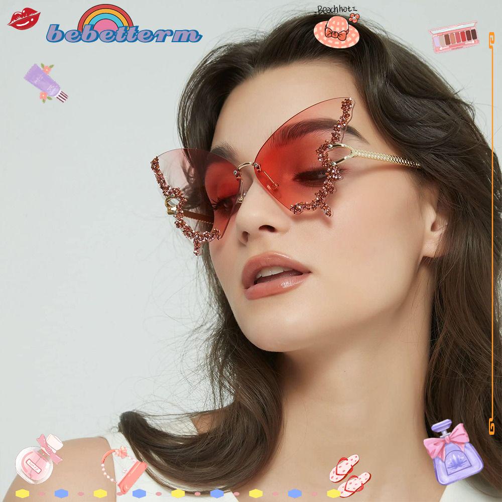 Kính Mát Hình Bướm Oversized Y2K Phong Cách Vintage