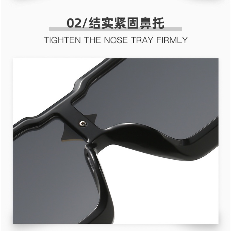 Kính Mát Gọng Vuông Lớn Phong Cách Âu Mỹ Thời Trang Cho Nam