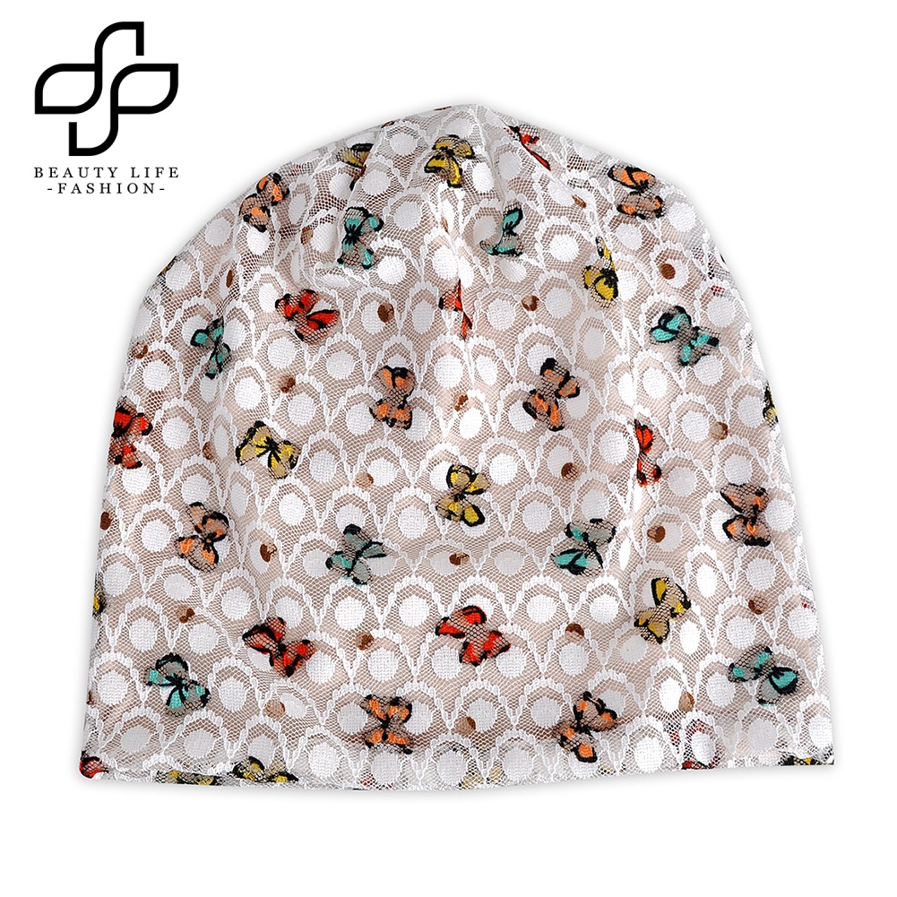 Mũ Lưới Trùm Đầu Họa Tiết Bươm Bướm Nhiều Màu Sắc Thời Trang Mùa Hè Cho Mẹ Bầu