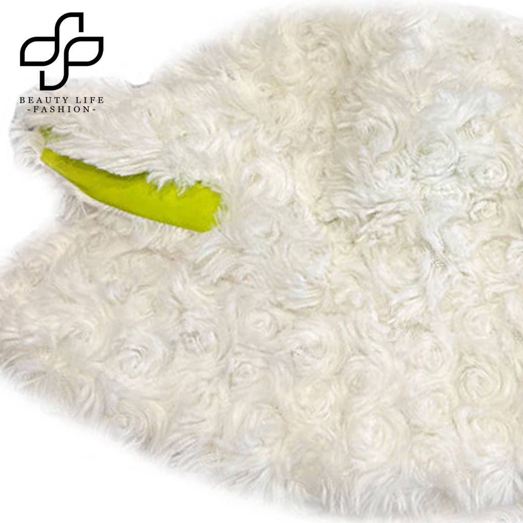 Nón Tai Bèo Hai Mặt Phối Lông Xù Dày Dặn Ấm Áp Dễ Thương Cho Nữ