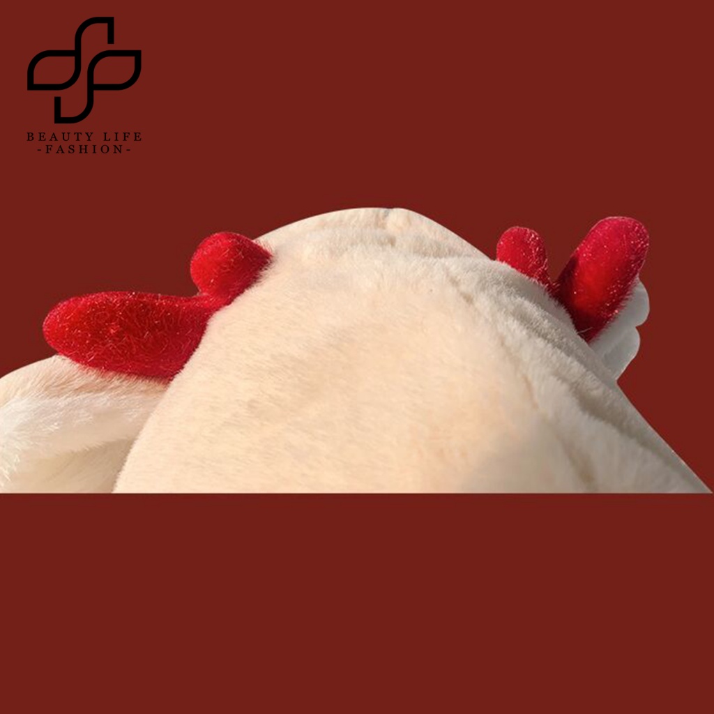 Khăn Choàng Cổ Dày Dặn 3 Trong 1 Có Túi Thiết Kế Sừng Hươu Không Găng Tay Tích Hợp Găng Tay Cho Hoạt Động Ngoài Trời