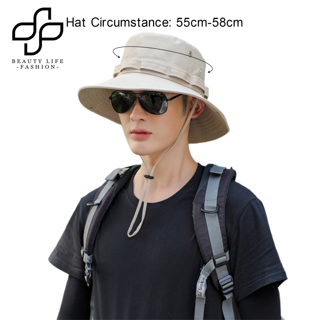 Nón Tai Bèo Vành Rộng Màu Sắc Đơn Giản Có Thể Điều Chỉnh Kích Thước Cho Nam Và Nữ