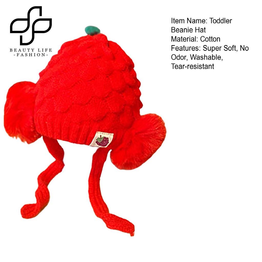 Mũ Beanie Cotton Màu Trơn Độ Co Giãn Cao Giữ Ấm Mùa Đông Cho Bé