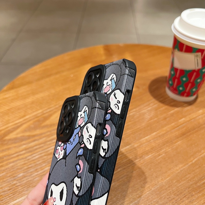 Ốp Điện Thoại TPU Mềm Chống Trượt Chống Sốc In Hình Kuromi Hoạt Hình Cho iPhone 14 Pro Max 13 12 11 Pro X XS XR 7 8 Plus SE Sự Bảo Vệ