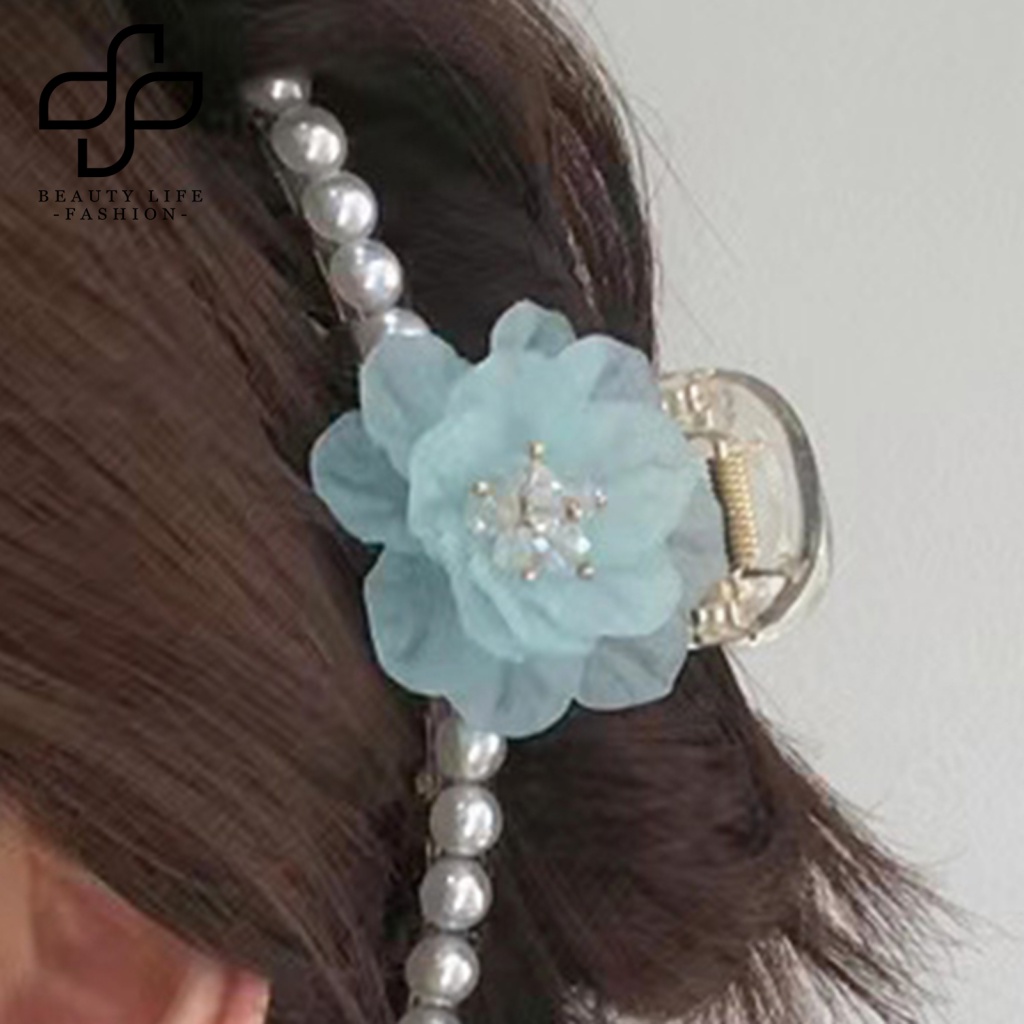 Kẹp Tóc Đính Ngọc Trai Giả Bằng Nhựa Resin Màu Sắc Sống Động Thanh Lịch Cho Nữ