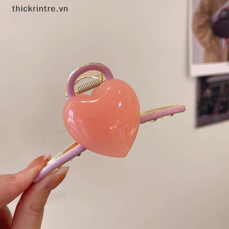 Kẹp Tóc Cỡ Lớn Hình Trái Tim Ngọt Ngào Cho Nữ