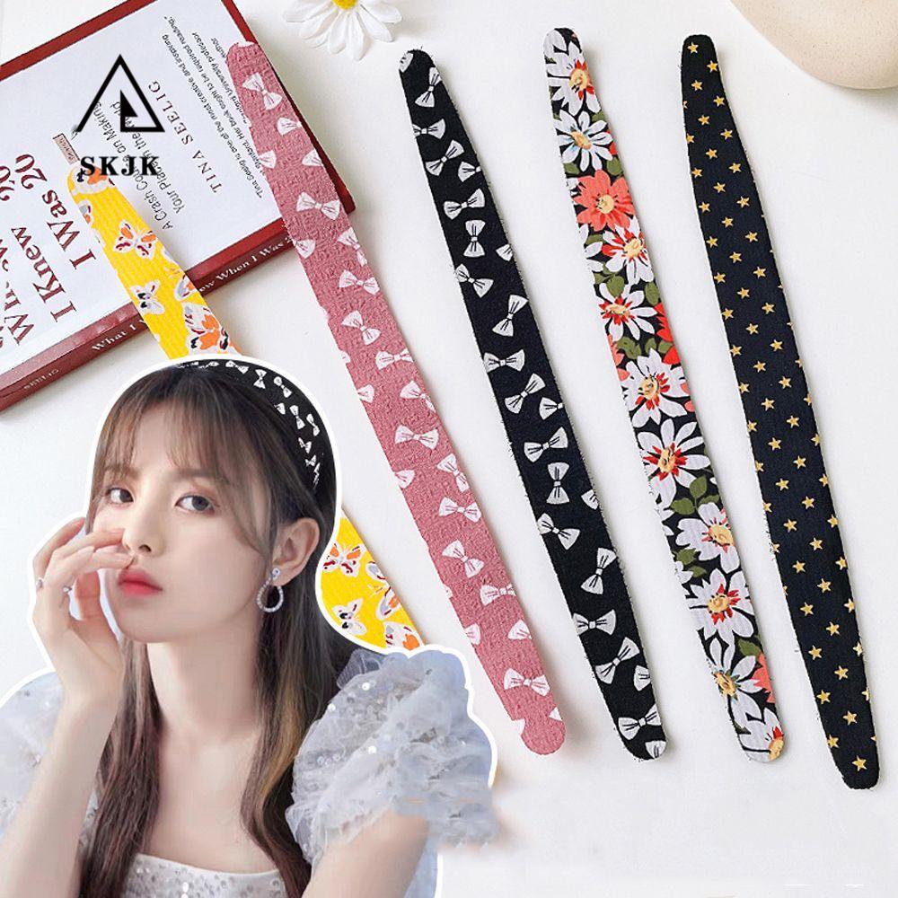 Kẹp tóc vải SKJK họa tiết hoa / trái cây / kẻ sọc nhiều màu dễ thương cho nữ