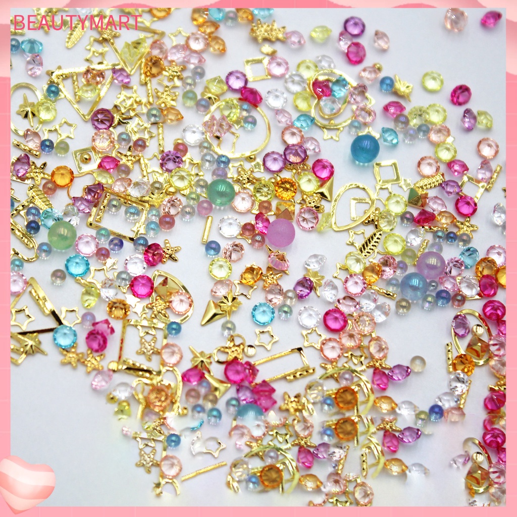 1 Túi Phụ Kiện Trang Trí Móng Nghệ Thuật Tạo Hiệu Ứng Nhiều Kích Cỡ Phong Cách Giáng Sinh