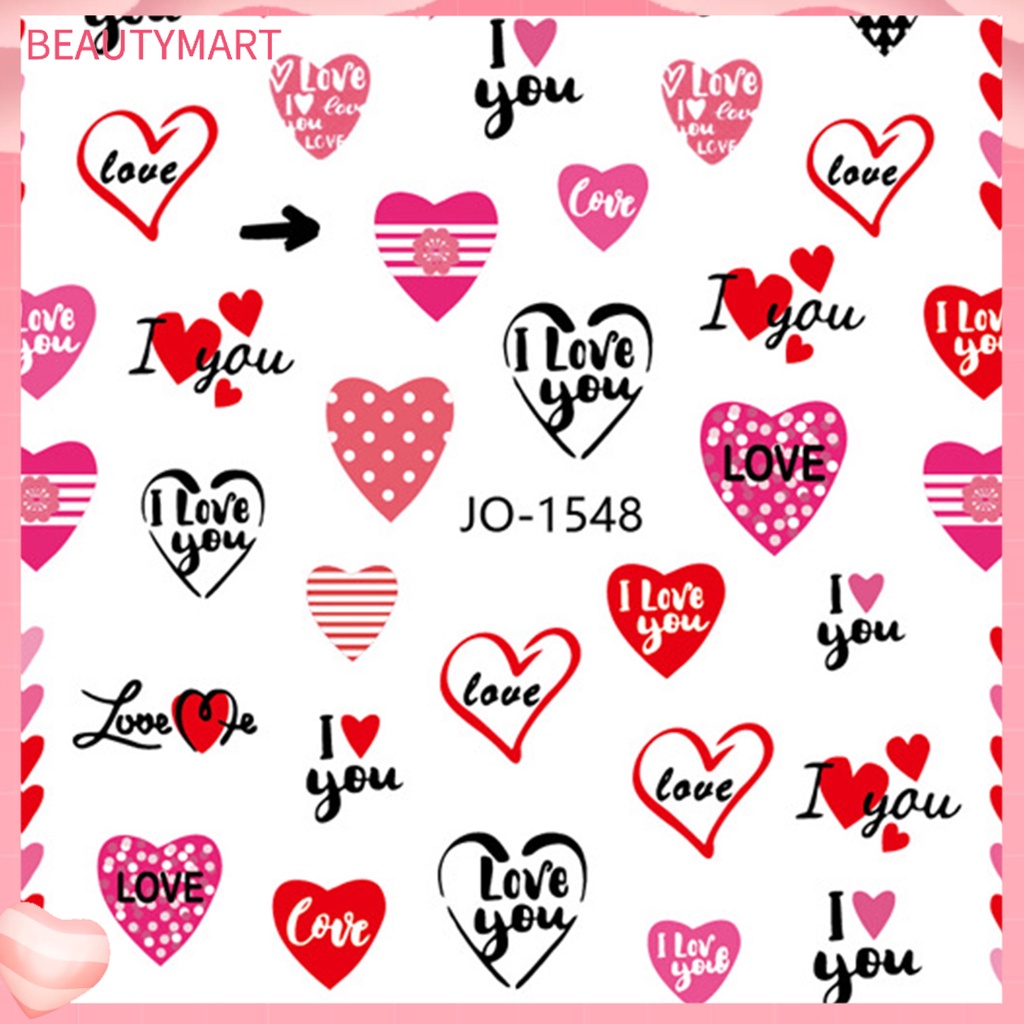 Miếng Dán Móng Tay Hiệu Ứng 3D Không Phai Tự Dính Hình Hoa Lãng Mạn Cho Nữ