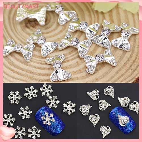 Set 10 MóNg Tay Giả HìNh Nơ / TráI Tim LấP LáNh ThờI Trang Cho Nữ