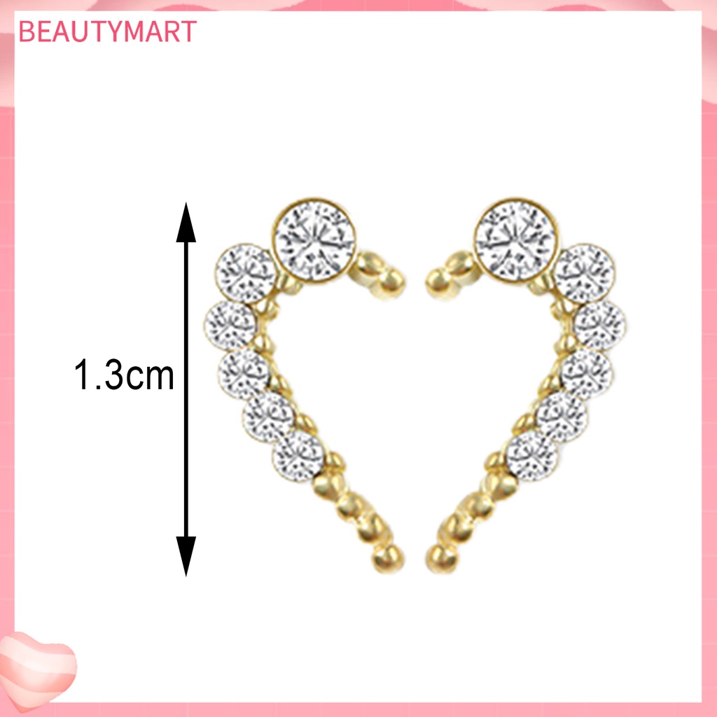 Bộ 10 Phụ Kiện Trang Trí Móng Tay Hình Trái Tim Bằng Hợp Kim DIY