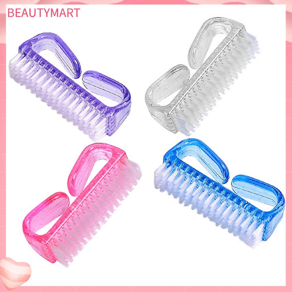 Bộ 4 Bàn Chải Vệ Sinh Móng Tay Cầm Nhựa Tiện Dụng