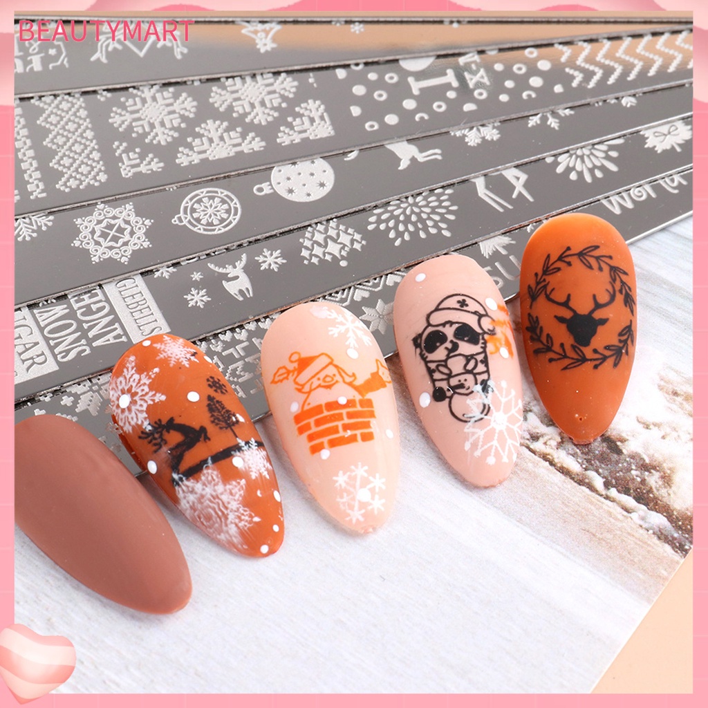 Khuôn In Họa Tiết Trang Trí Móng Tay Bằng Thép Không Gỉ Chống Rỉ Dễ Sử Dụng