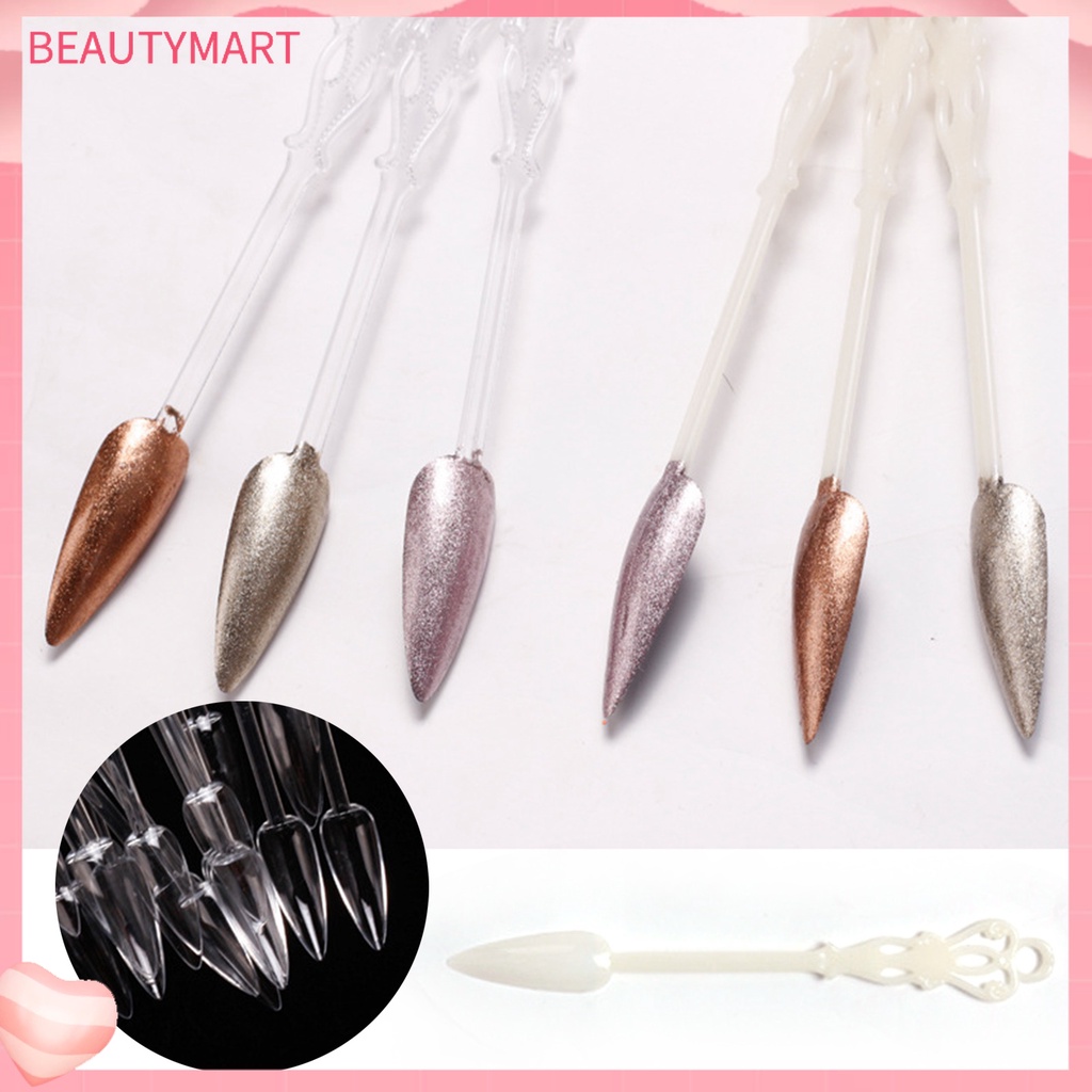 Set 24 Móng Tay Giả Trong Suốt Có Khóa Cài Hình Quạt Luyện Tập Làm Móng Nghệ Thuật