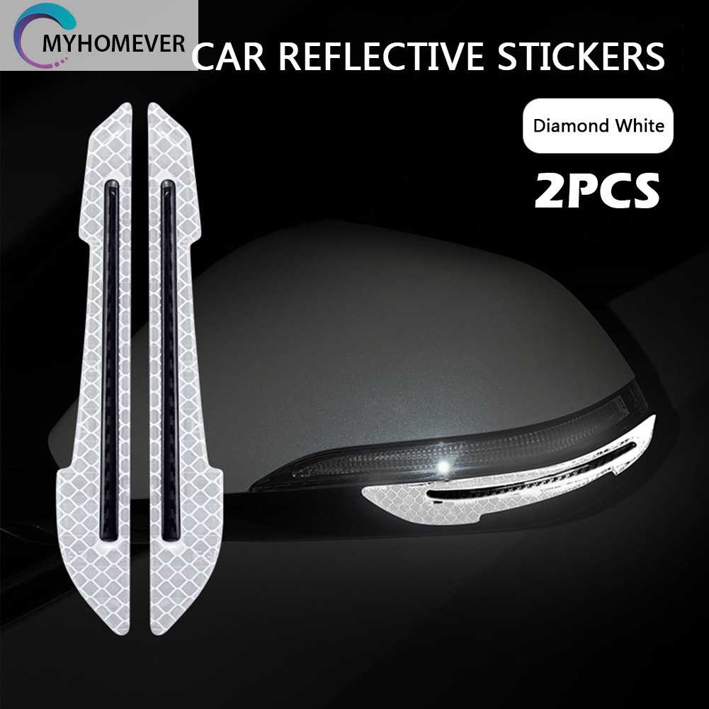 Bộ 2 Miếng Dán Phản Quang Cảnh Báo An Toàn Cho Gương Chiếu Hậu Xe Hơi
