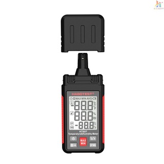 Máy đo nhiệt độ và độ ẩm kỹ thuật số habotest ht607 màn hình lcd