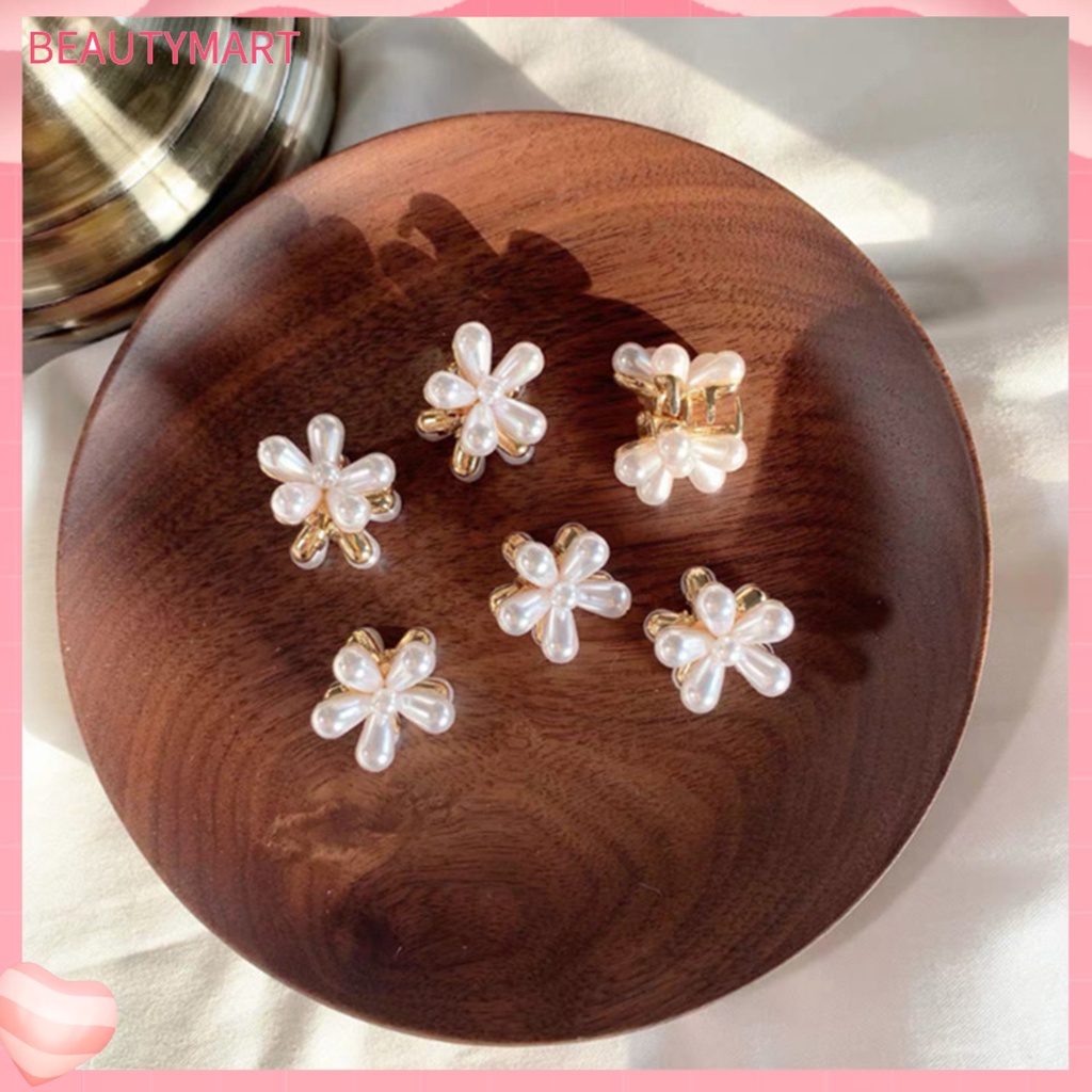 Kẹp Tóc Mini Kiểu Retro Đính Ngọc Trai Giả Dễ Thương