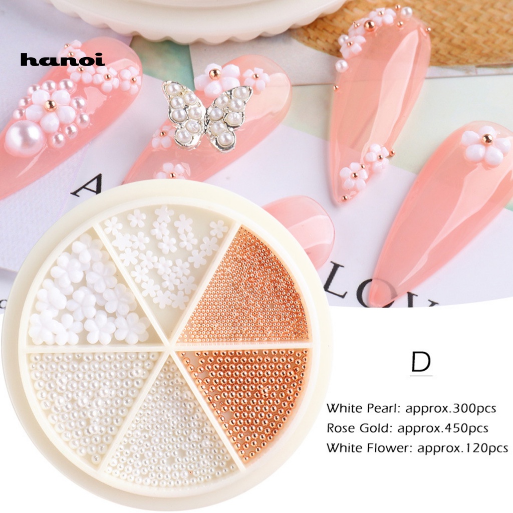 Hạt Ngọc Trai 3D Nhiều Phong Cách Tự Trang Trí Móng Tay Nghệ Thuật Cho Nữ