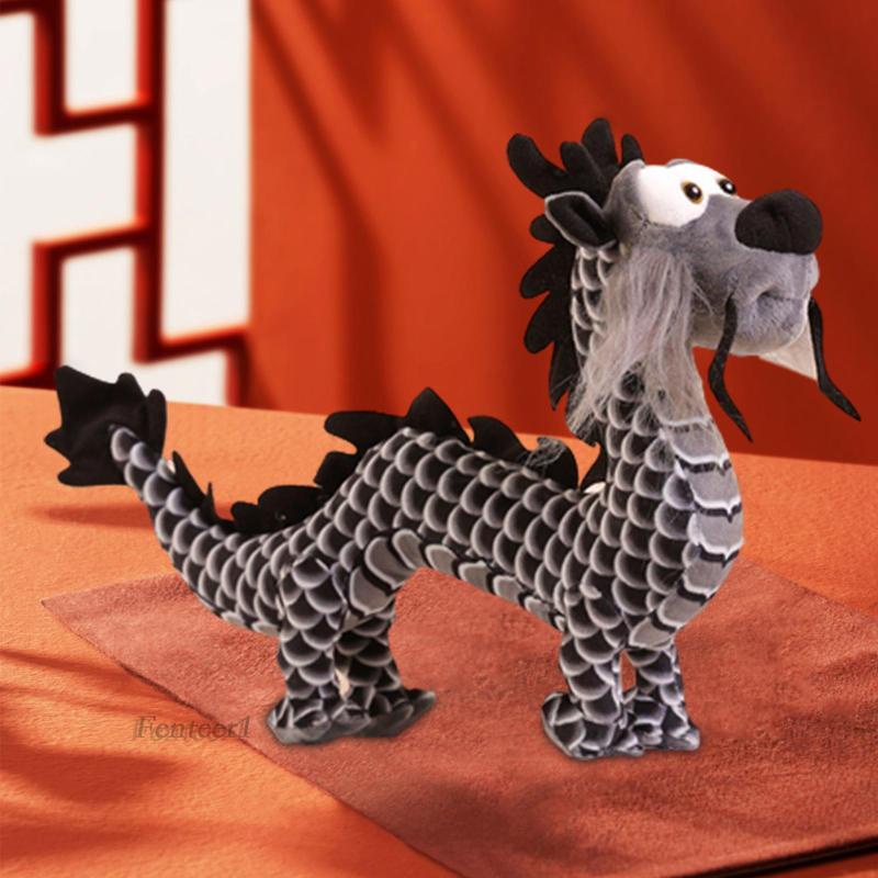 [Fenteer1] Đồ Chơi Thú Nhồi Bông Hình Con Rồng Dễ Thương Phong Cách Trung Hoa Trang Trí Phòng Ngủ Năm Mới