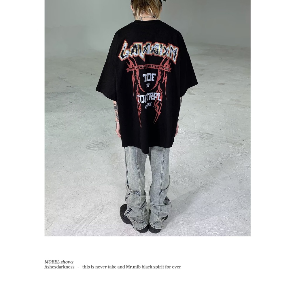 Áo Thun Tay Ngắn Cổ Tròn Dáng Rộng In Chữ Thời Trang Mùa Hè Dành Cho Cặp Đôi