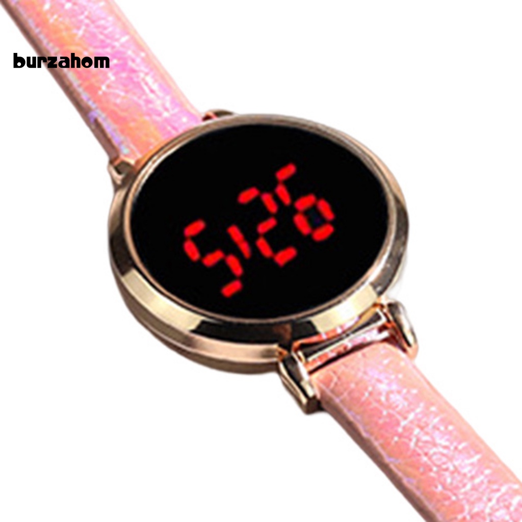 Đồng Hồ Điện Tử Đa Năng Chống Thấm Nước Màn Hình LED Tròn Cho Nữ