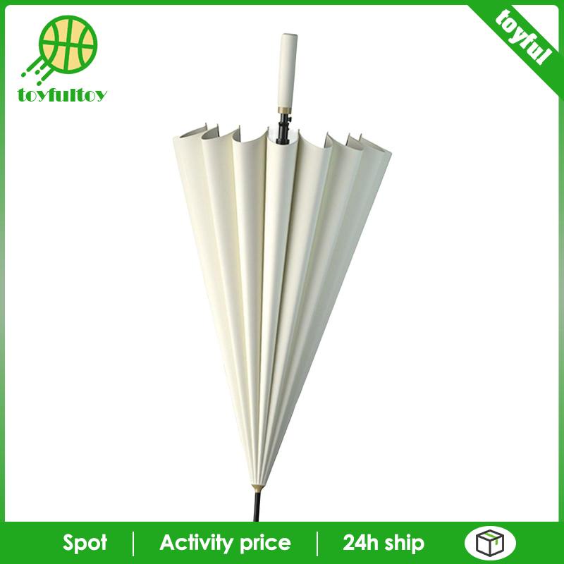 Dù Màu Đen Tay Cầm Cao Su Chống Gió Tiện Dụng