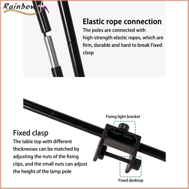 Giá Đỡ Móc Đôi Bằng Hợp Kim Nhôm Siêu Nhẹ Có Thể Gập Lại Để Bàn