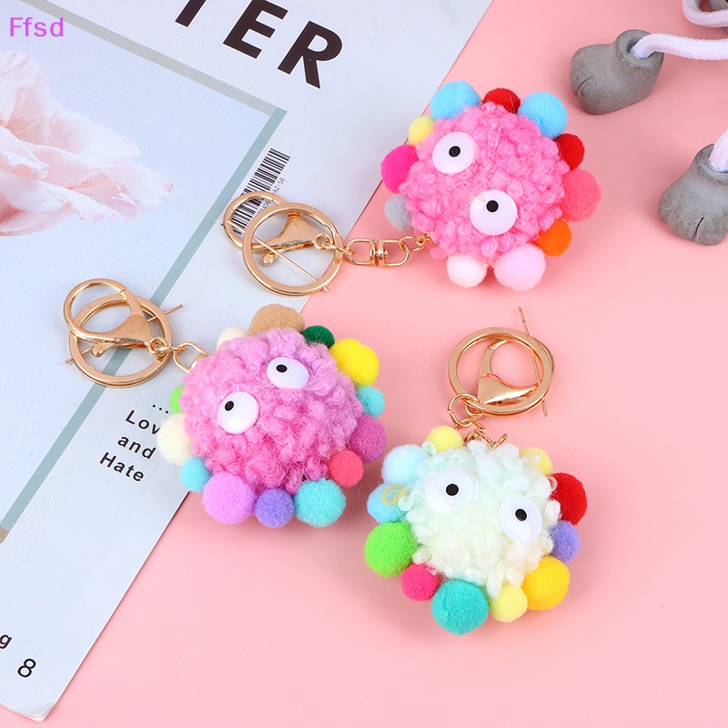 {Ffsd} Móc Khóa Hình Búp Bê Hoạt Hình Bằng Vải Lông Dễ Thương Trang Trí Ba Lô / Ô Tô * Bán Chạy