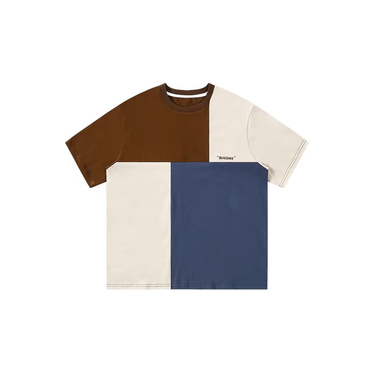 Áo Thun Ngắn Tay Cổ Tròn Form Rộng Phong Cách Retro Nhật Bản