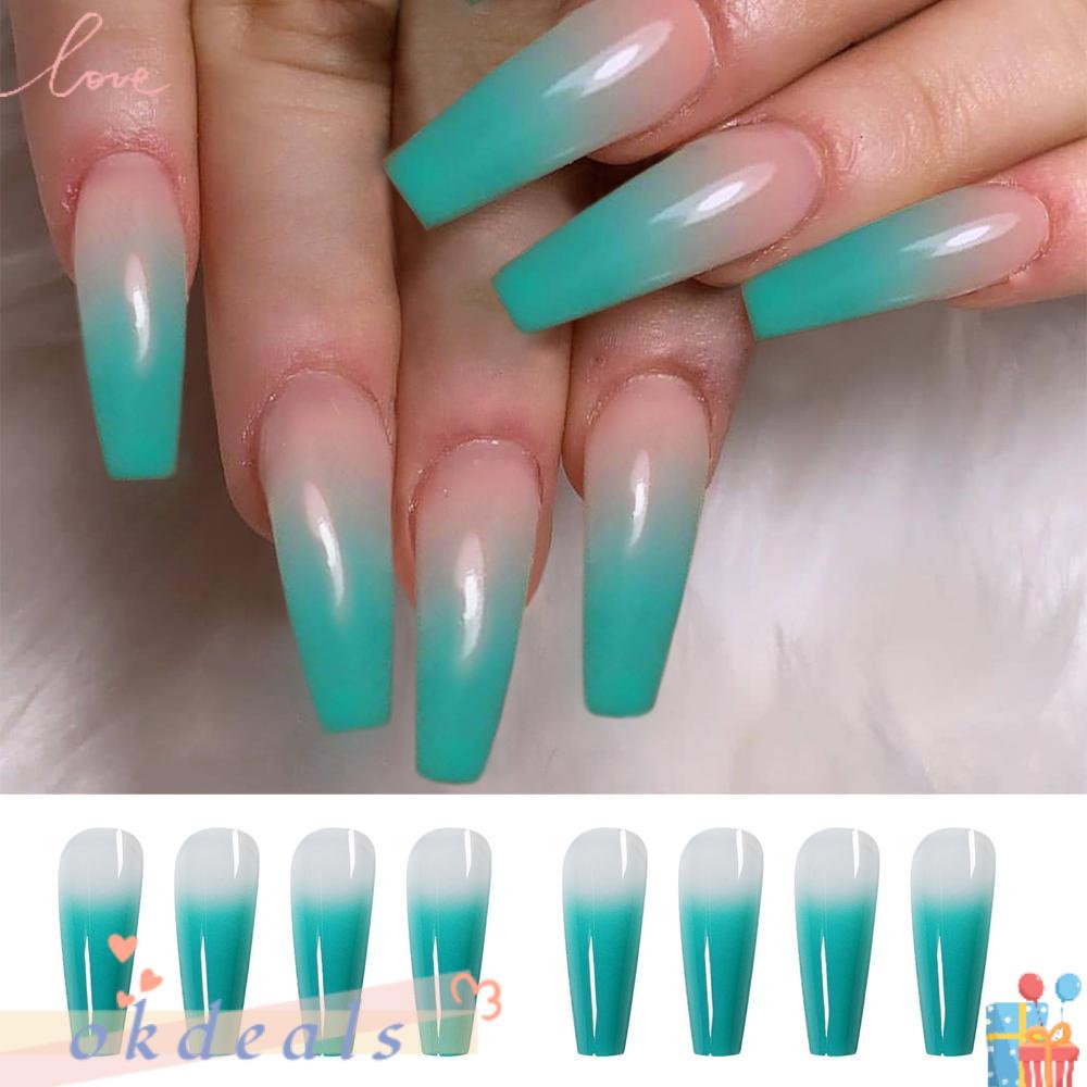 Bộ 24 Móng Tay Giả Ballerina Dáng Dài Chuyên Dụng Cho Trang Trí