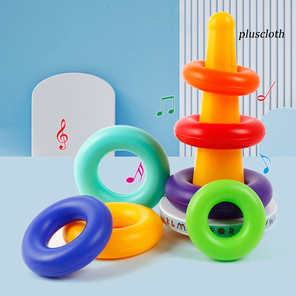 1 Bộ Vòng Đồ Chơi Bằng Nhựa Nhận Diện Chuông Nhiều Màu Sắc Dành Cho Trẻ Em