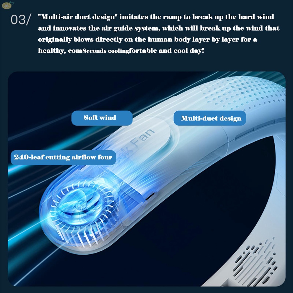 【VARSTR】The Portable Neck Fan,The Leafless Neck Fan,Battery Powered Fan,For Outdoor