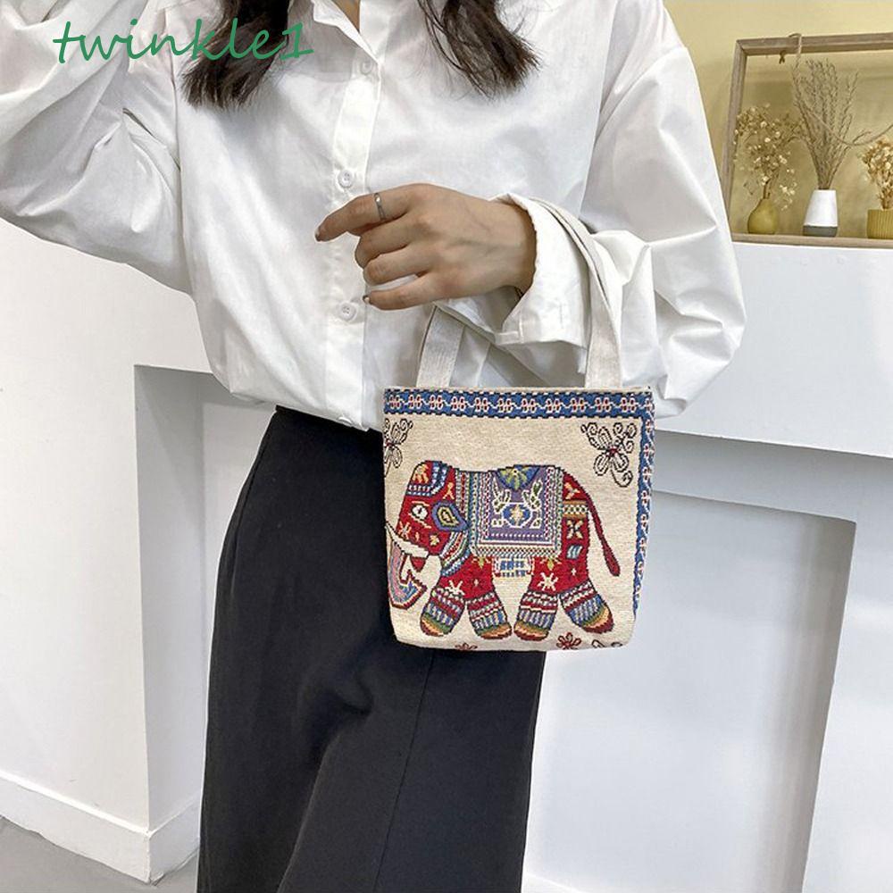 Túi Đựng Tiền Xu / Son Môi Cỡ Lớn Họa Tiết Hình Voi / Cú Mèo / Chim Phong Cách Hàn Quốc