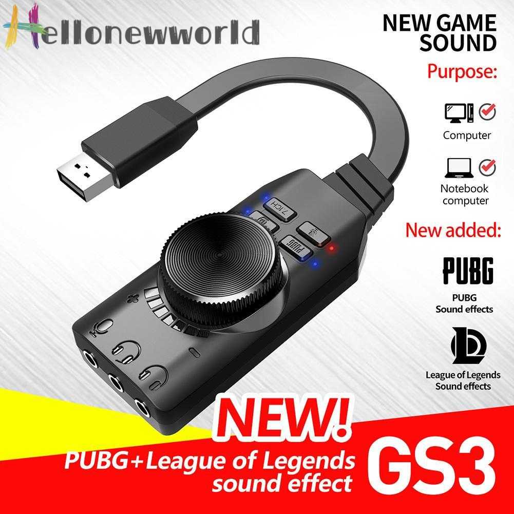 Card Âm Thanh GS3 7.1 Kênh 3.5mm Cho Máy Tính