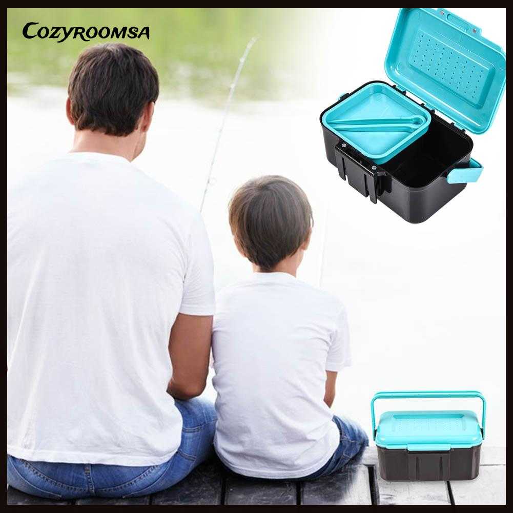 Hộp Đựng Mồi Câu Cá Bằng Nhựa ABS Thoáng Khí