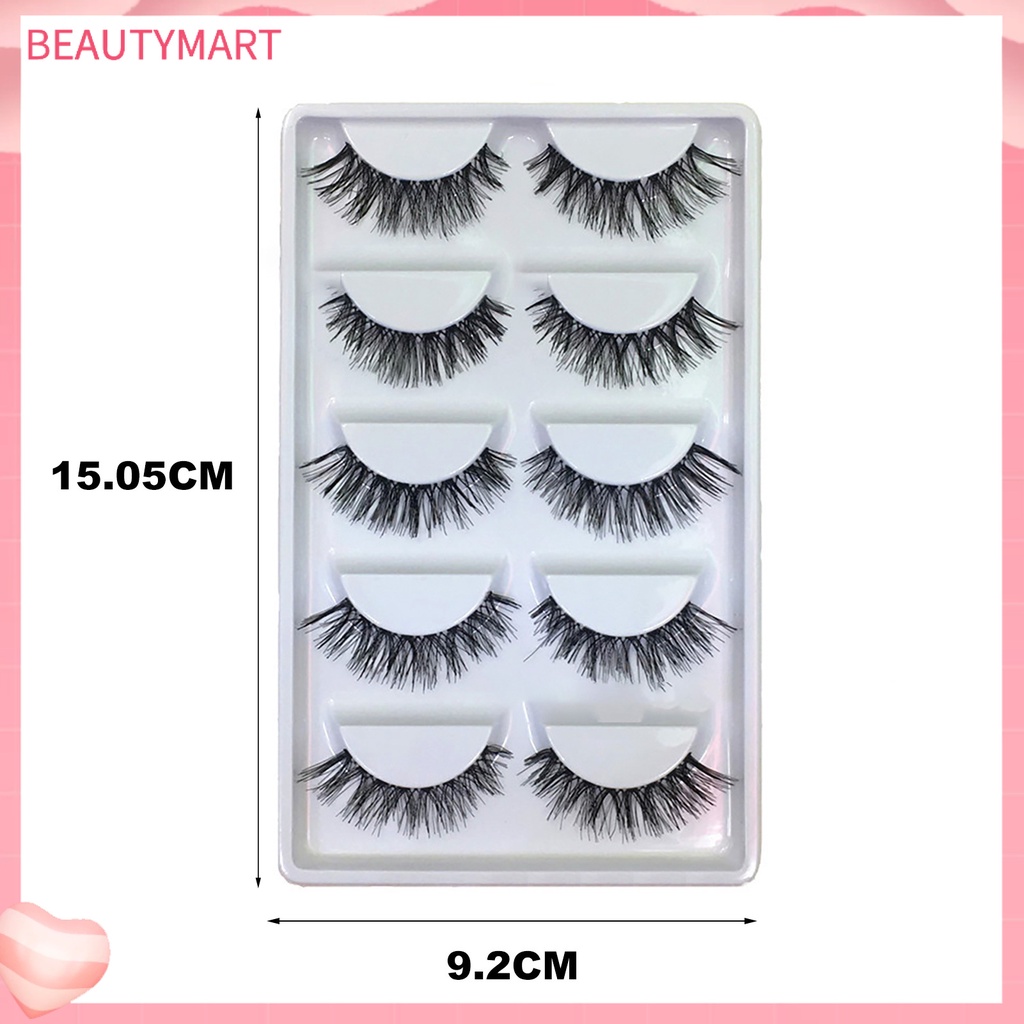Set 5 Cặp Lông Mi Giả Dài Và Dày Tự Nhiên Trang Điểm Cho Nữ