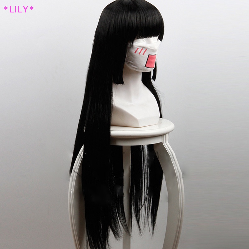Lily Anime nhân vật hoạt hình jabami yumeko đen dài thẳng tóc giả cosplay Party uuu