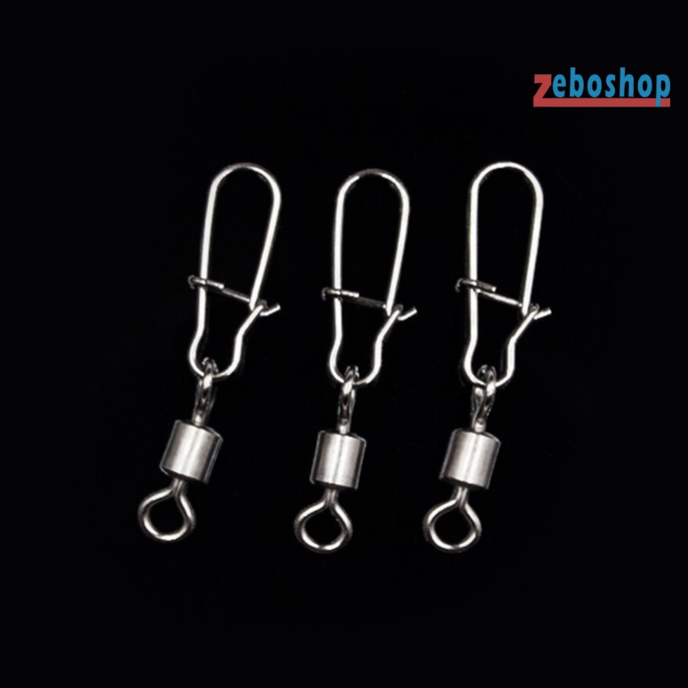 Zeboshop 50 Móc Nối Câu Cá Bằng Thép Không Gỉ
