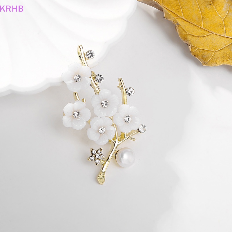 Trâm Cài Áo Hình Hoa Mận Đính Đá Thời Trang Mới