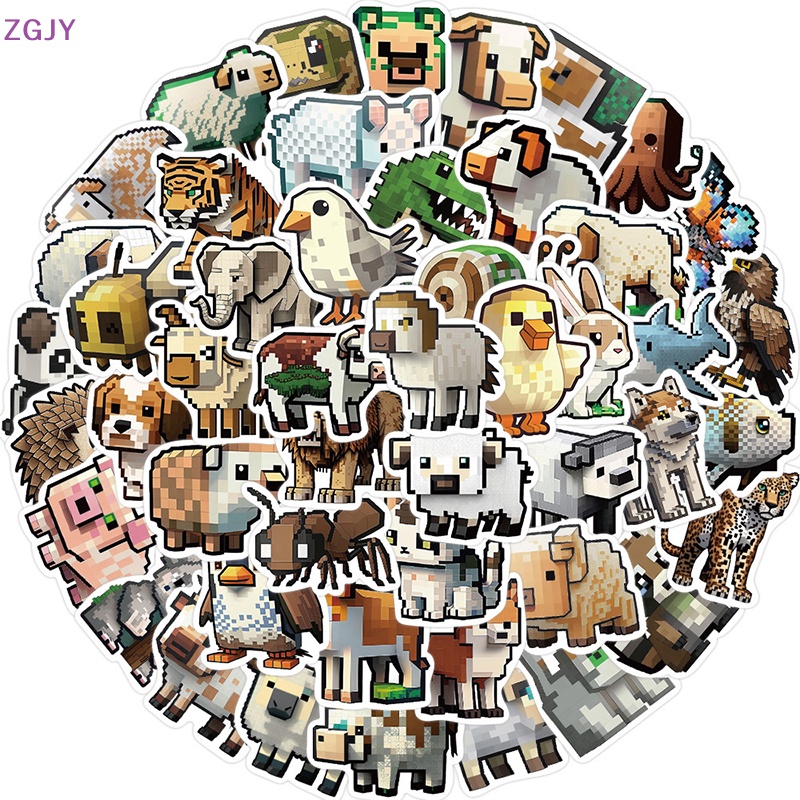 Bộ 50 Miếng Dán Trang Trí Hình Động Vật Graffiti Độc Đáo Mới