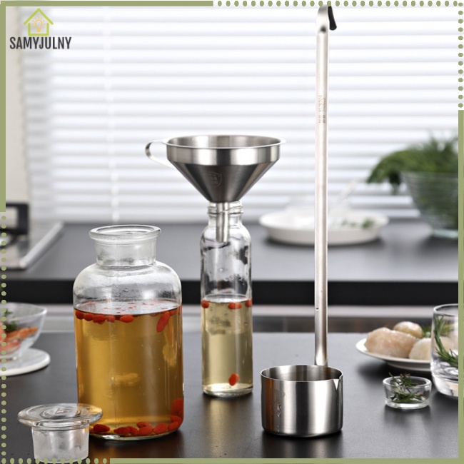 Muỗng Đo Lường Bằng Thép Không Gỉ Có Móc Treo Tiện Dụng Cho Nhà Bếp