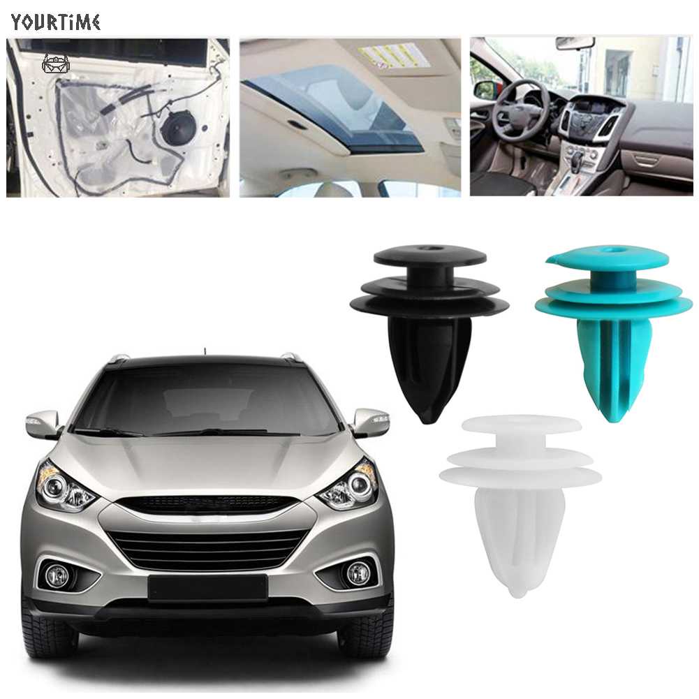 FENDER Bộ 50 Đinh Tán Nhựa 8mm Cho Xe Hơi