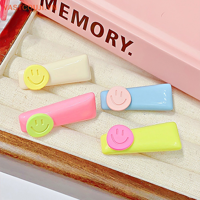 Kẹp Tóc Kim Loại Hình Mặt Cười Dễ Thương Cho Nữ