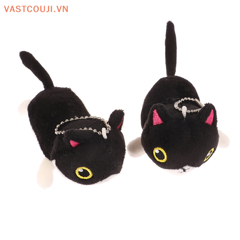 Móc Khóa Hình Mèo Đen Nhồi Bông Dễ Thương