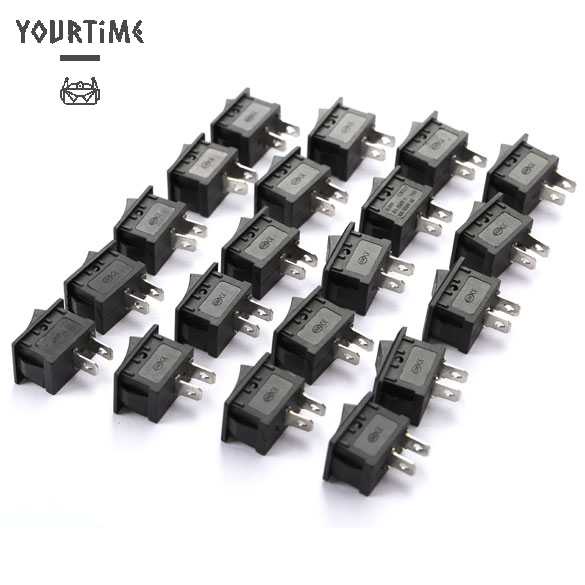 Set 20 Công Tắc Bật / Tắt Màu Đen Cho Động Cơ Xe Hơi